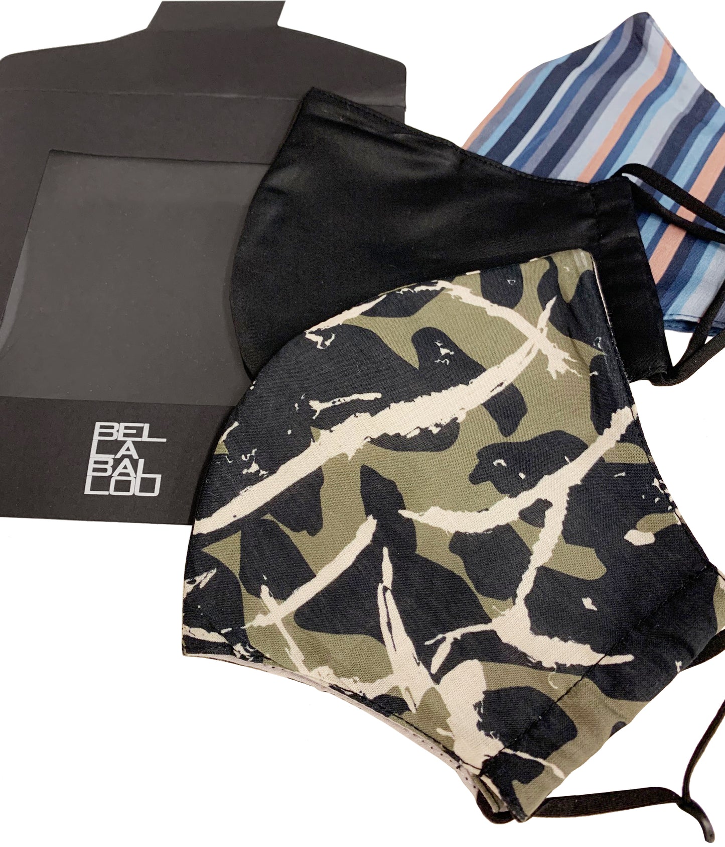 Mundbind i Bomuld med 3 maskuline prints
