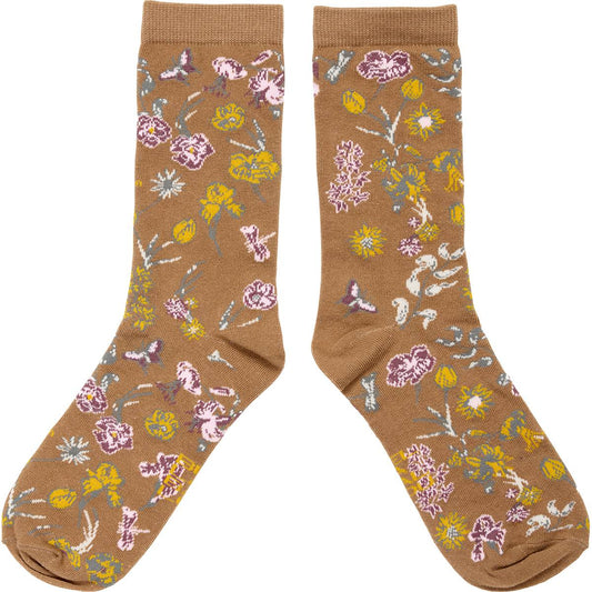 LIVING GARDEN Socken Camel